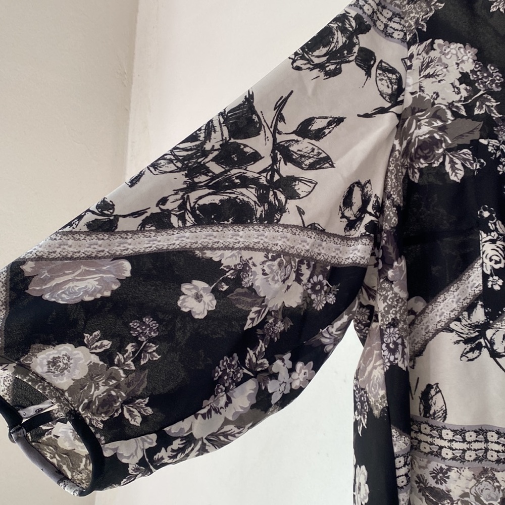 Roz & Ali 1X Floral Print Tunic Top - Picture 6 of 12